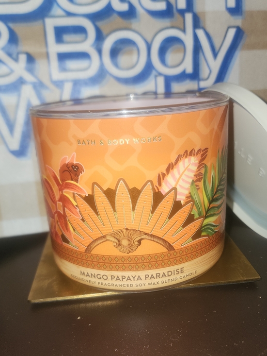 Bath & Body Works Other - Mango Papaya Paradise Large 3-Wick Soy Candle Yum!